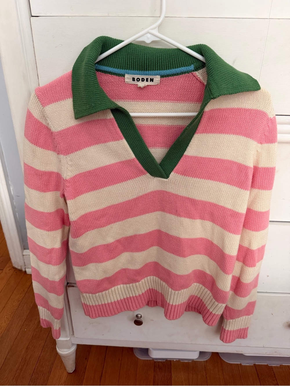 Boden Sasha striped Henley sweater - Picture 2 of 5